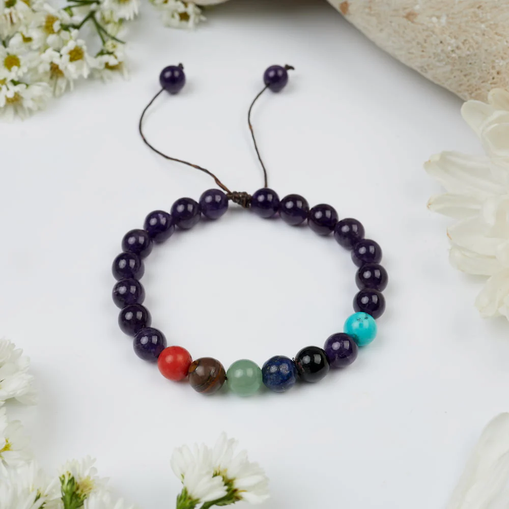 Bracelet 7 chakras Améthyste : Bonheur Suprême - Image 3