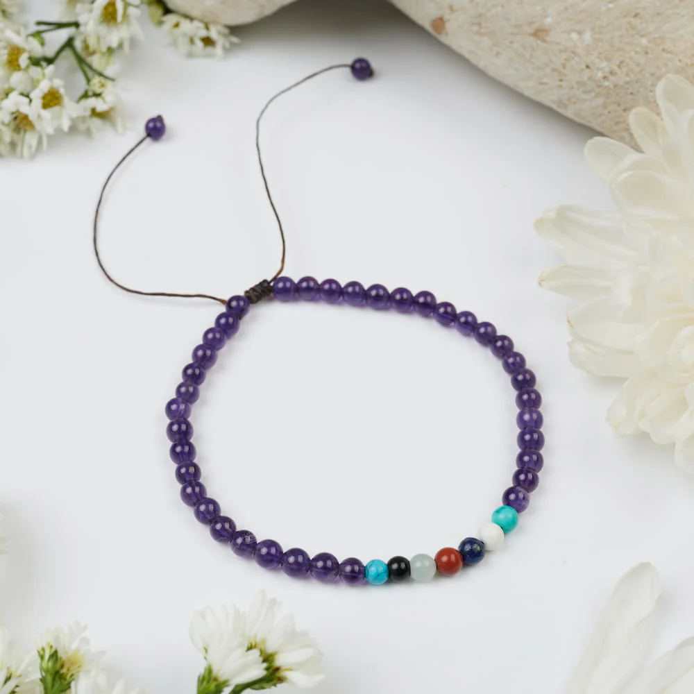 Bracelet 7 chakras Améthyste : Bonheur Suprême - Image 4
