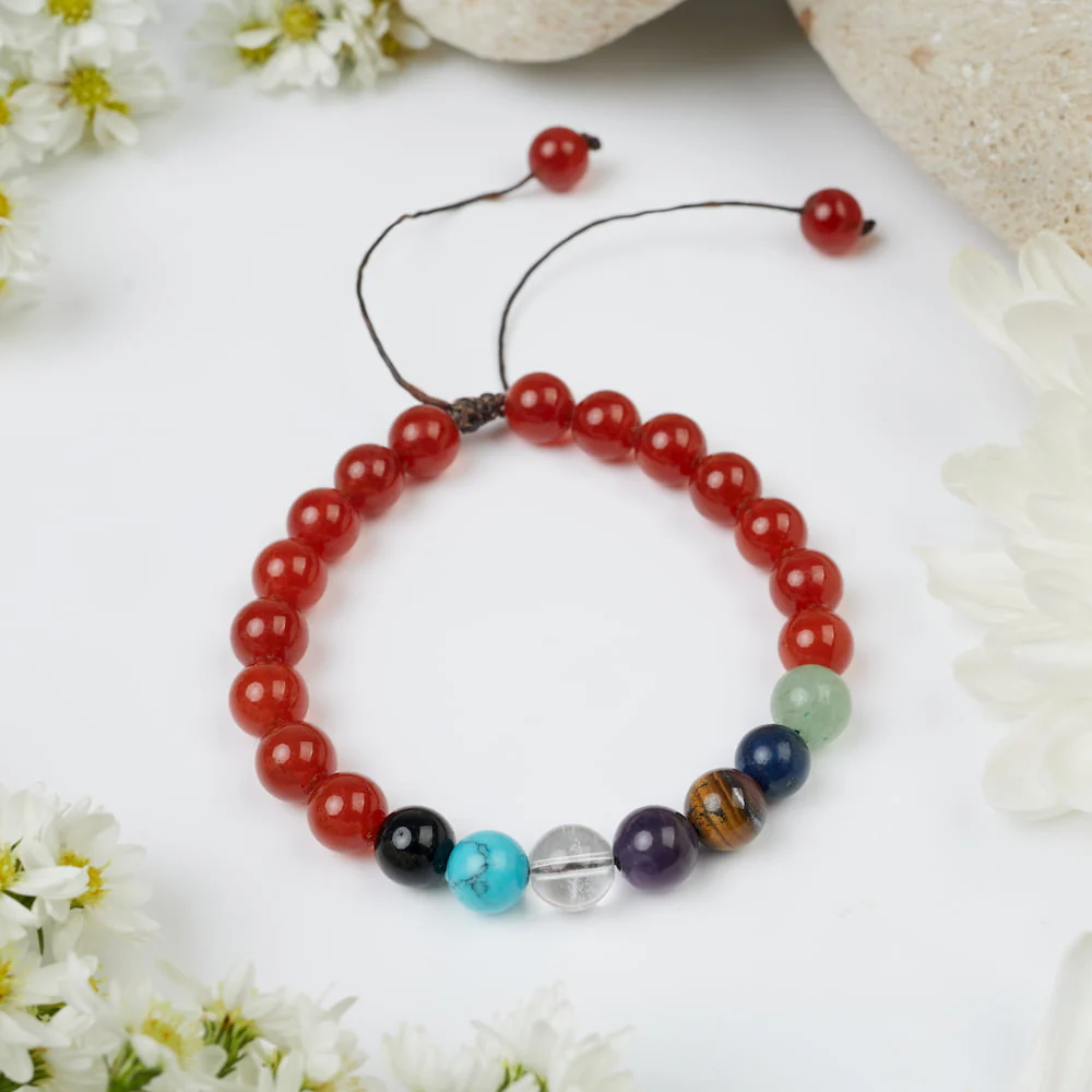 Bracelet 7 Chakras Cornaline : Inspiration Apaisante - Image 3