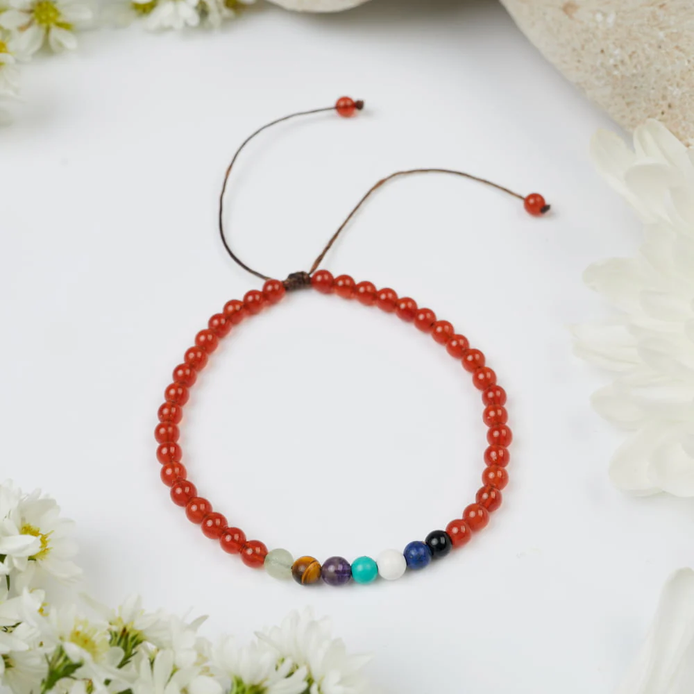 Bracelet 7 Chakras Cornaline : Inspiration Apaisante - Image 4