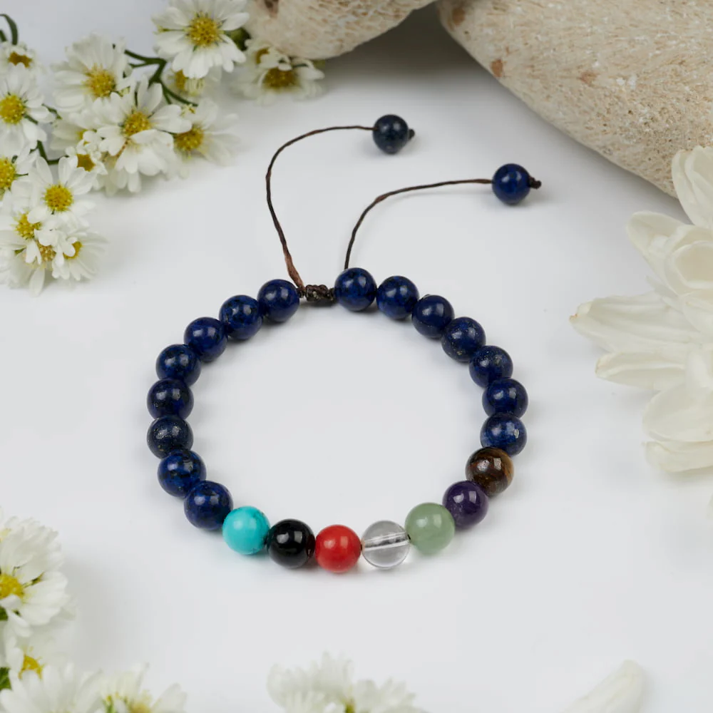 Bracelet 7 chakras Lapis Lazuli : Partage et Dialogue - Image 3