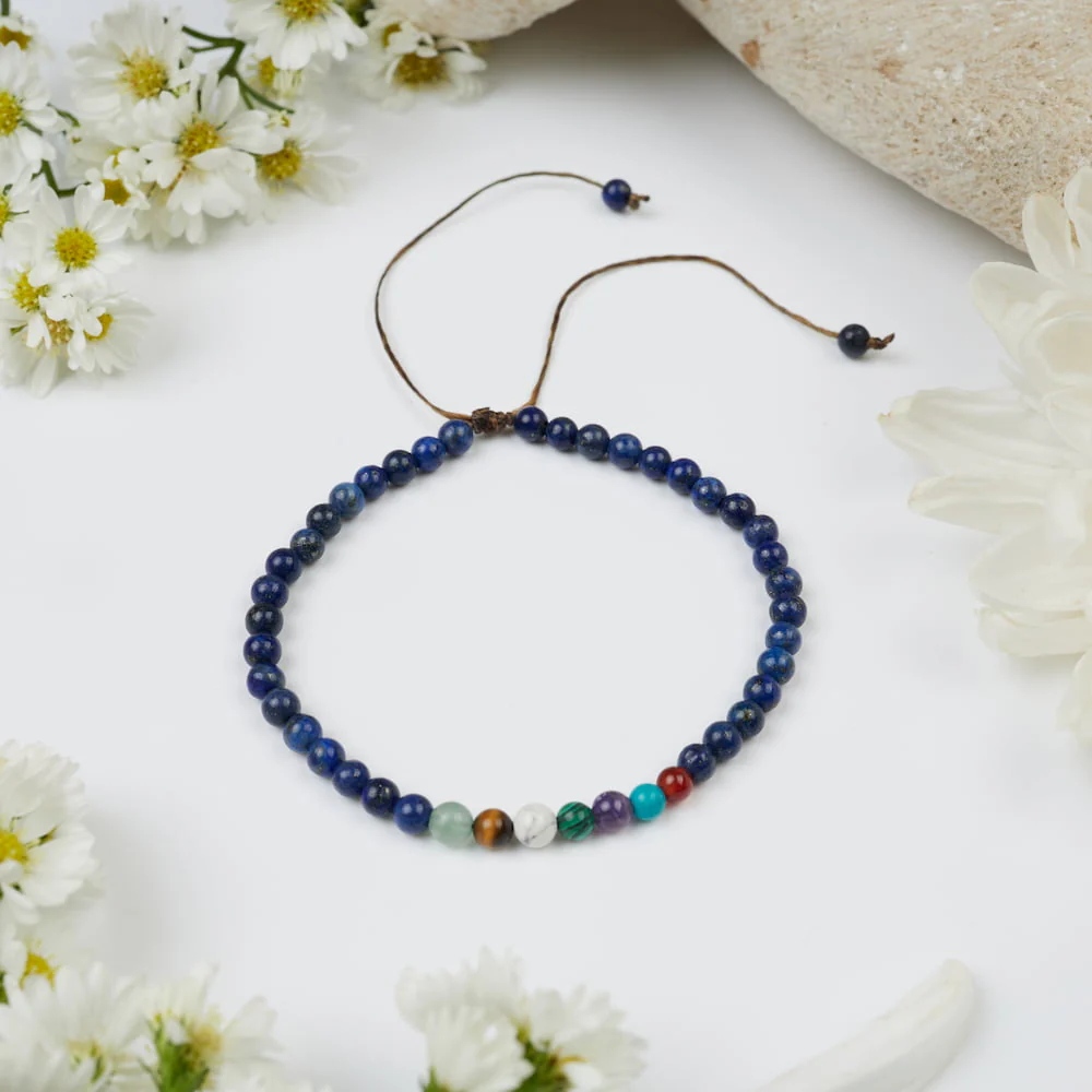 Bracelet 7 chakras Lapis Lazuli : Partage et Dialogue - Image 5