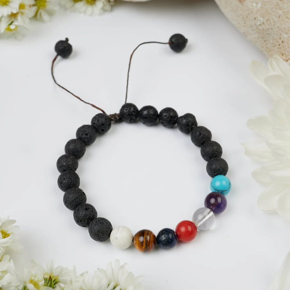 Bracelet 7 chakras Lave : Aller de l'Avant - Image 3