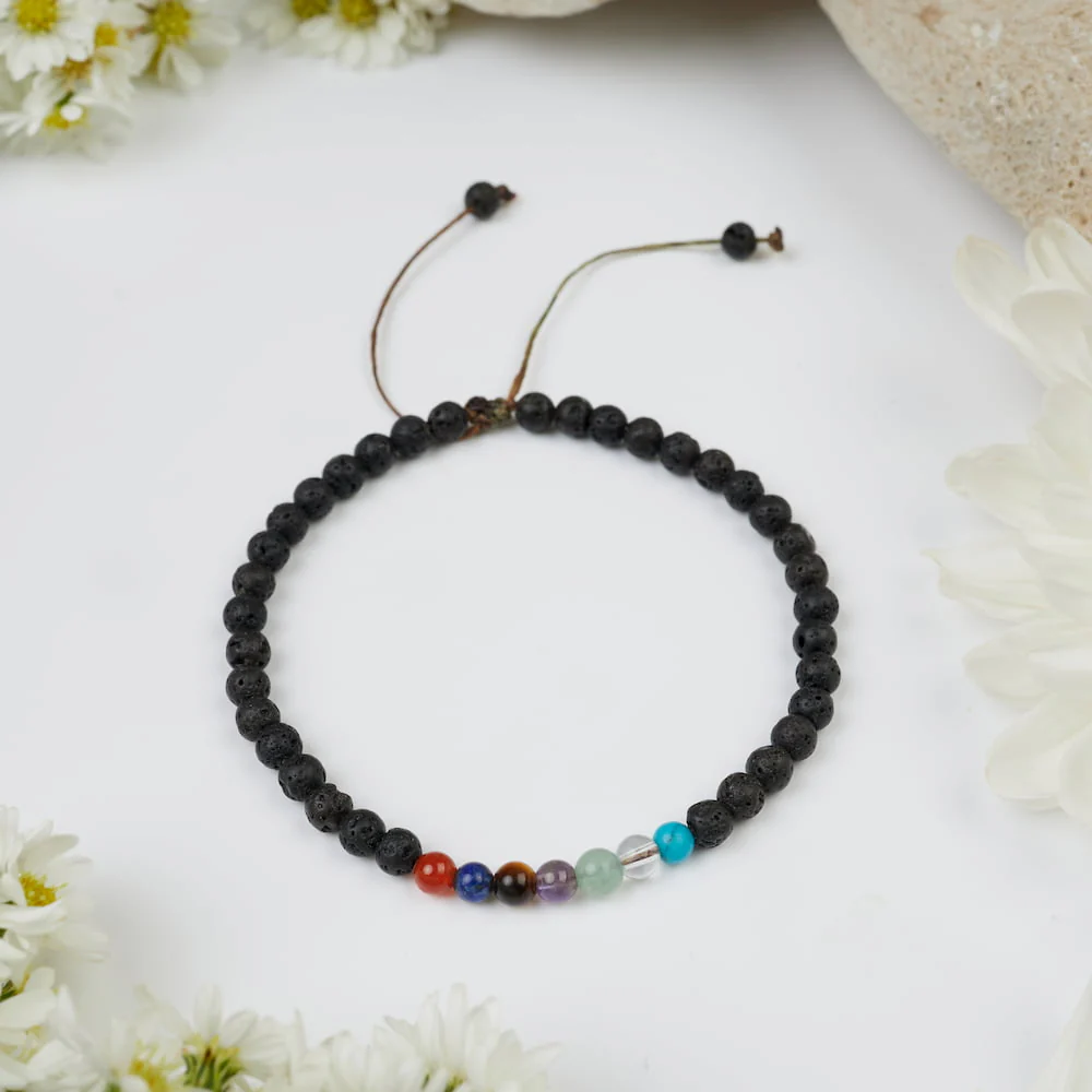 Bracelet 7 chakras Lave : Aller de l'Avant - Image 5