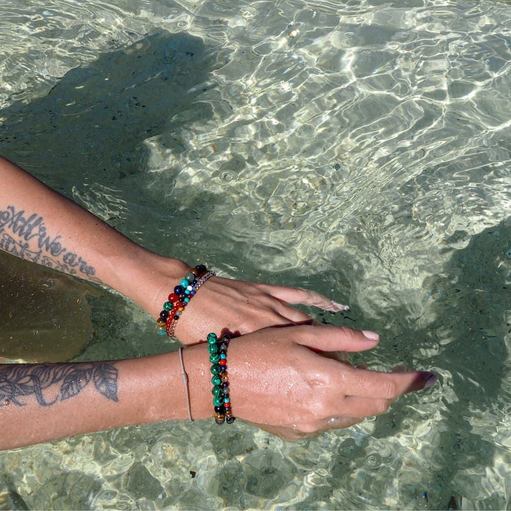 Bracelet 7 chakras Malachite : Volonté Invincible - Image 9