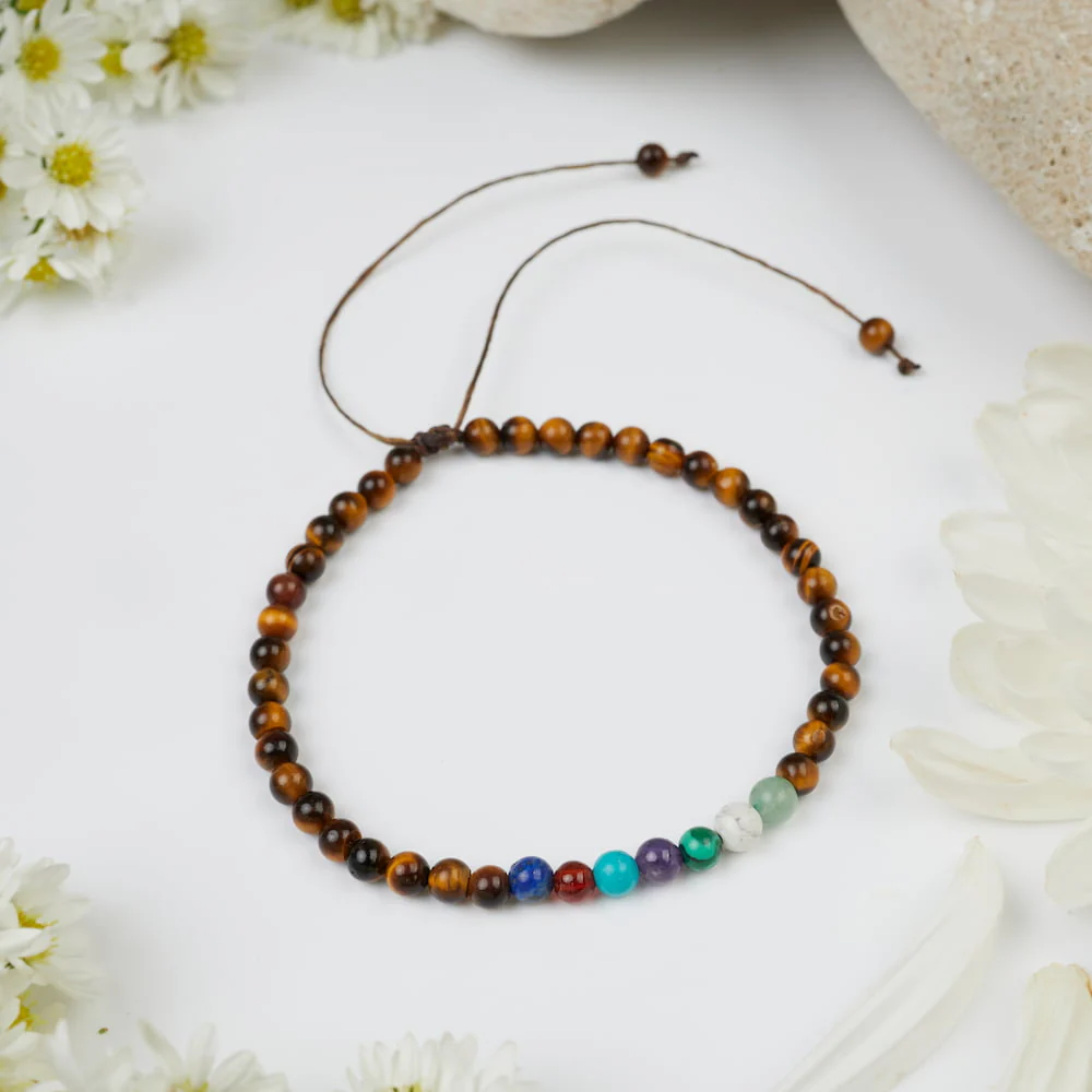 Bracelet Œil de Tigre 7 chakras : Sécurité - Image 4