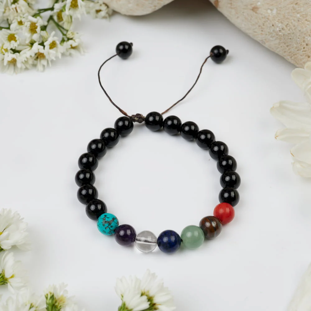 Bracelet 7 chakras Onyx : Résilience - Image 3