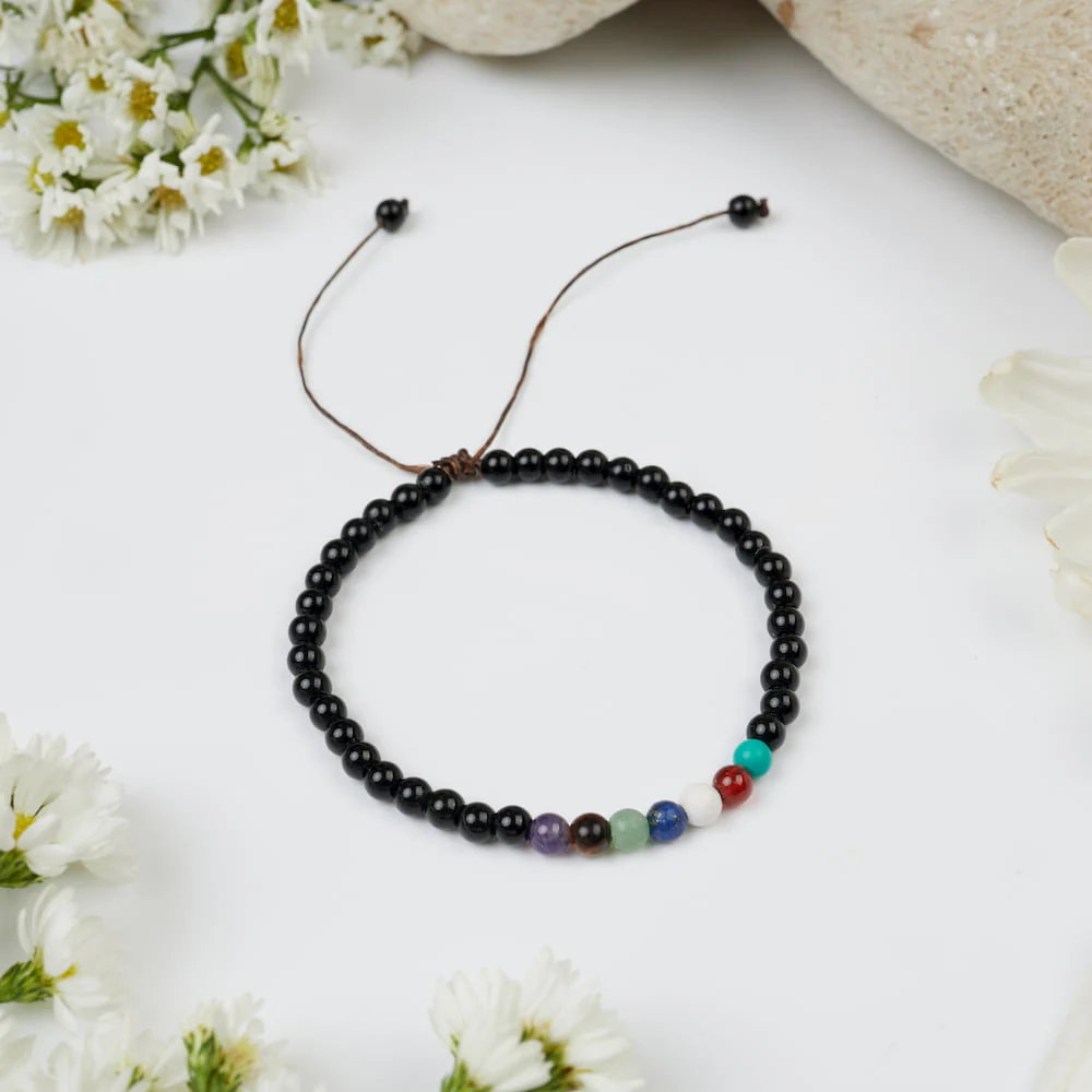 Bracelet 7 chakras Onyx : Résilience - Image 4