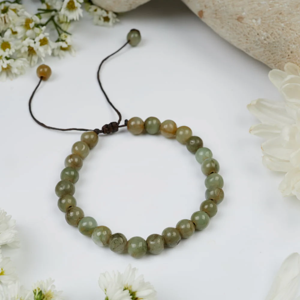 Bracelet en Jade authentique de Birmanie : Prospérité