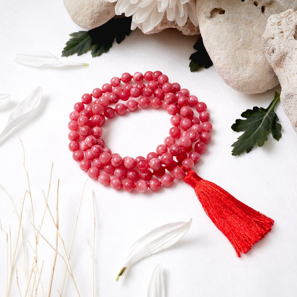 Mala en Jade Rouge : Prospérité matérielle & spirituelle