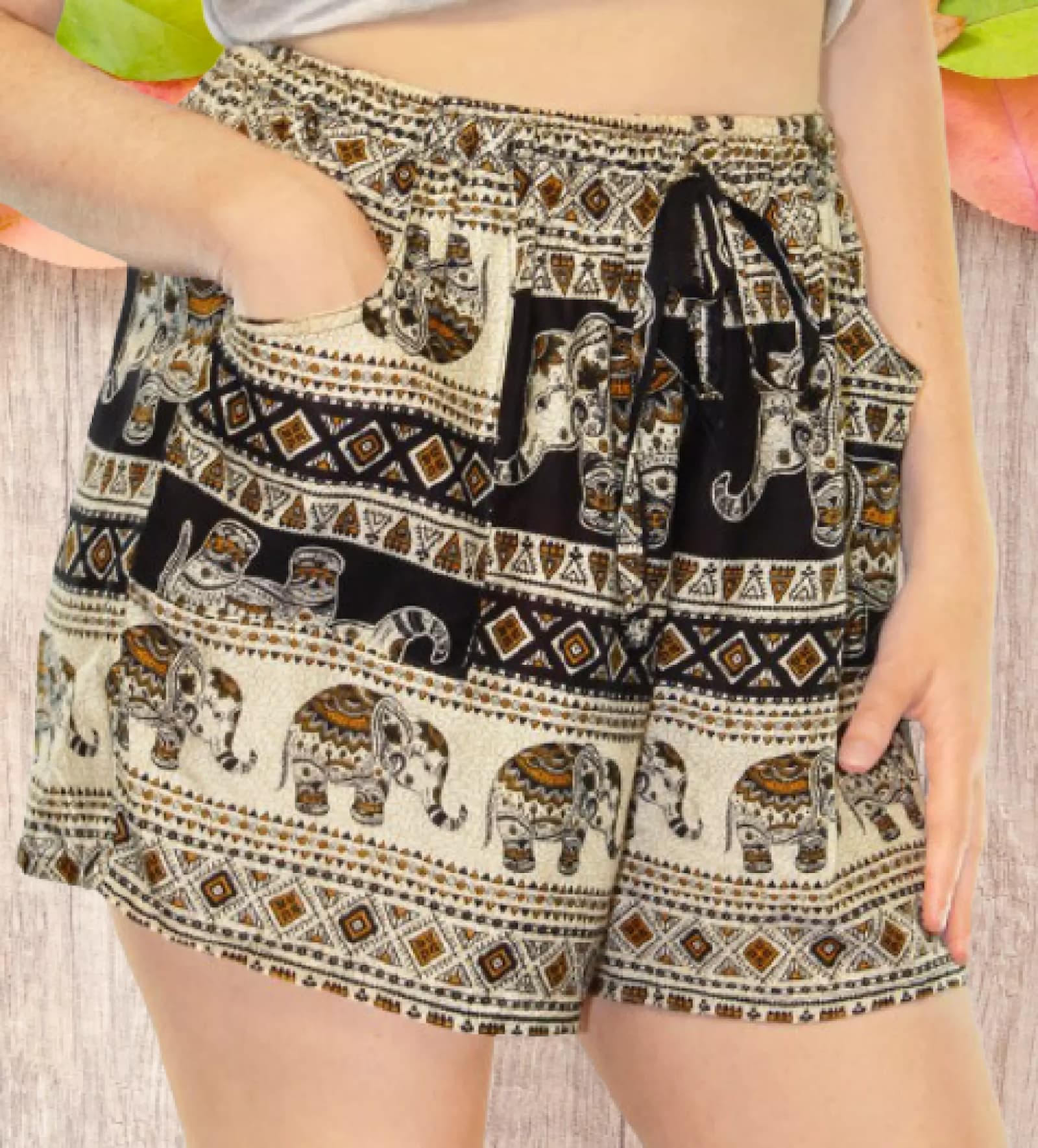 Pyjama Short Femme - "Elephant Slumber" - Image 8